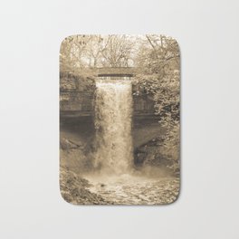 Minnehaha Falls - Sepia Bath Mat