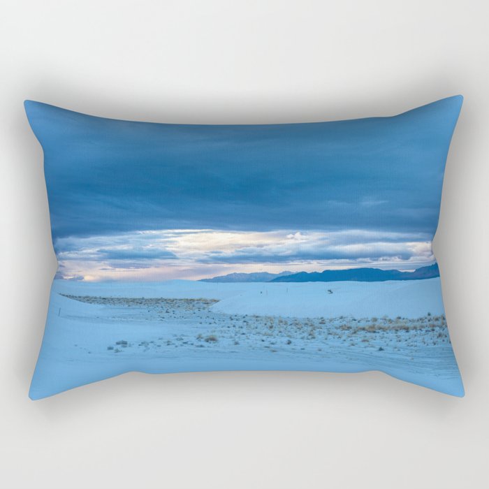 White Sand Winter Storm Rectangular Pillow