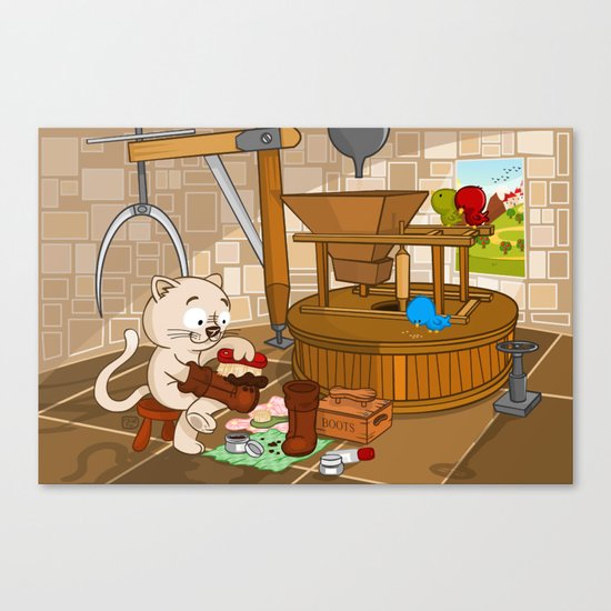 Puss in boots Canvas Print
