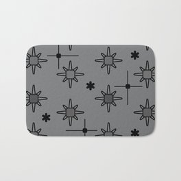 Atomic Sky Starbursts Dark Gray Bath Mat