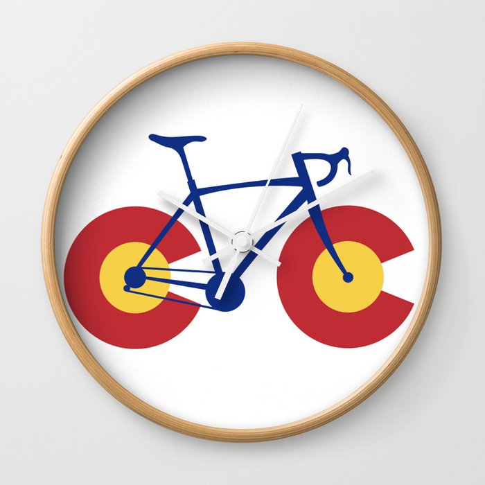 Colorado Flag Bicycle Wall Clock