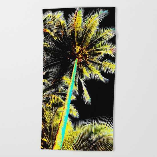 Tropical Night Beach Towel