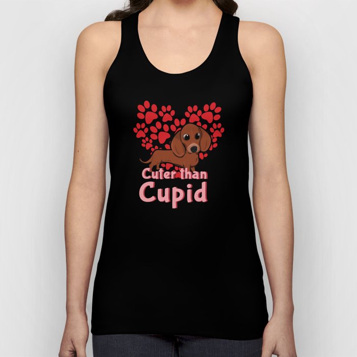 Dog Animal Hearts Cuter Than Cupid Valentines Day Tank Top