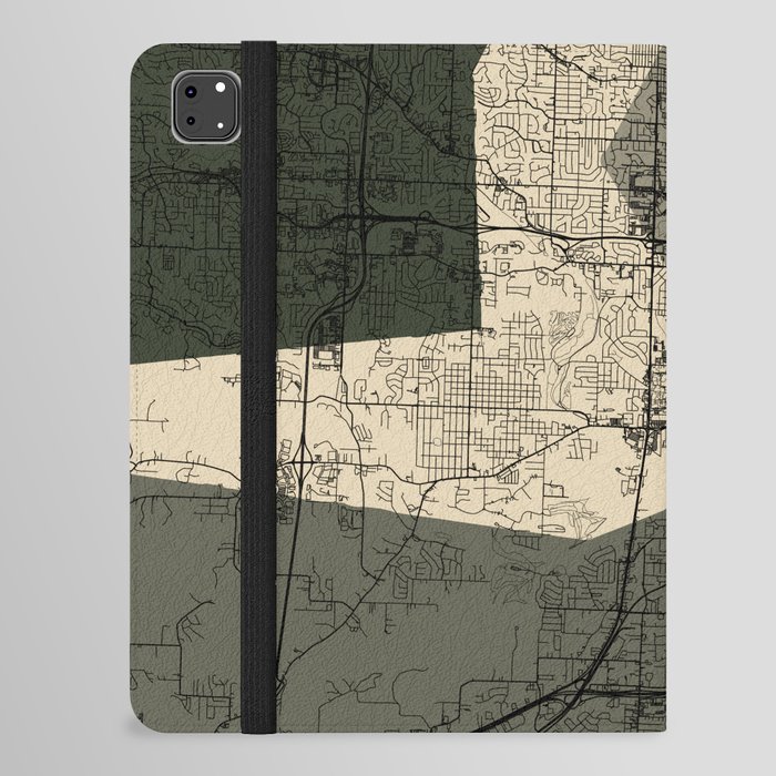 Little Rock, USA. City Map iPad Folio Case