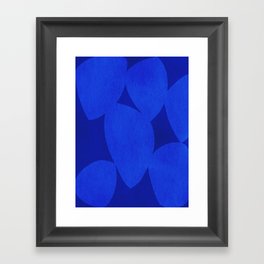 Abstract shapes-blue Framed Art Print