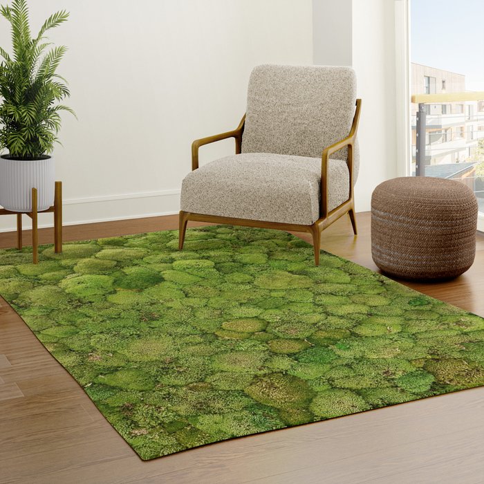 Green moss carpet No2 Outdoor Rug by Jirka Svetlik Art