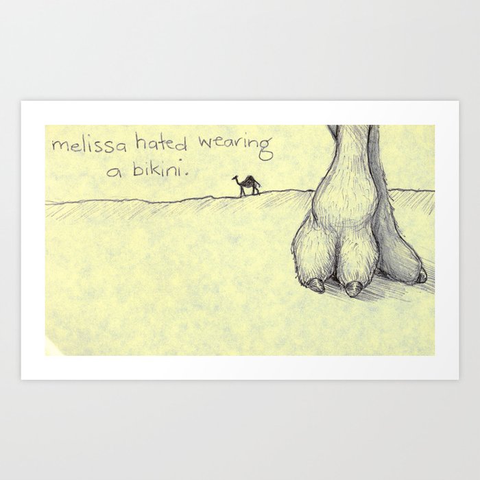 Camel Toe Art Print by Jo Thornely