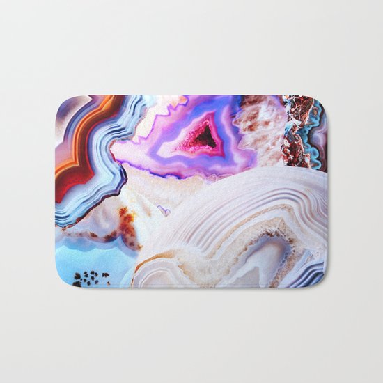 Agate, a vivid Metamorphic rock on Fire Bath Mat