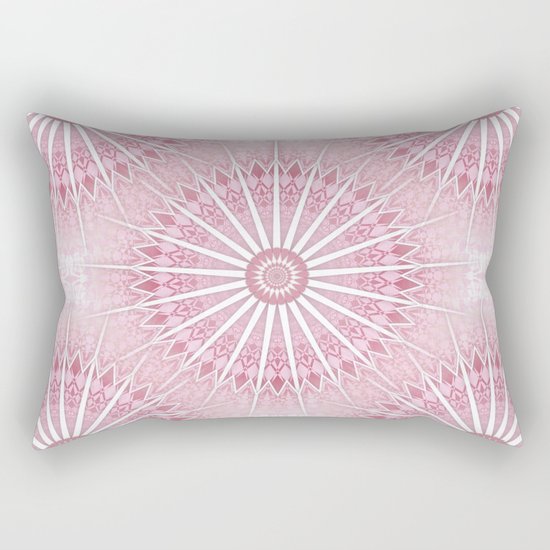 Dusky Pink Mandala Rectangular Pillow