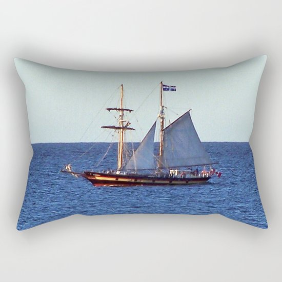 Quebec Sailboat Rectangular Pillow