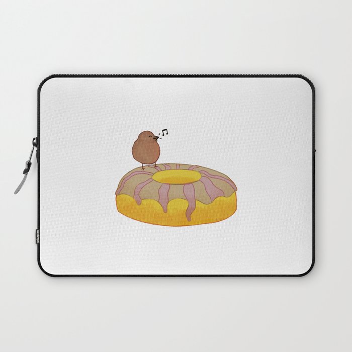 Bird on a Biiig Doughnut Laptop Sleeve