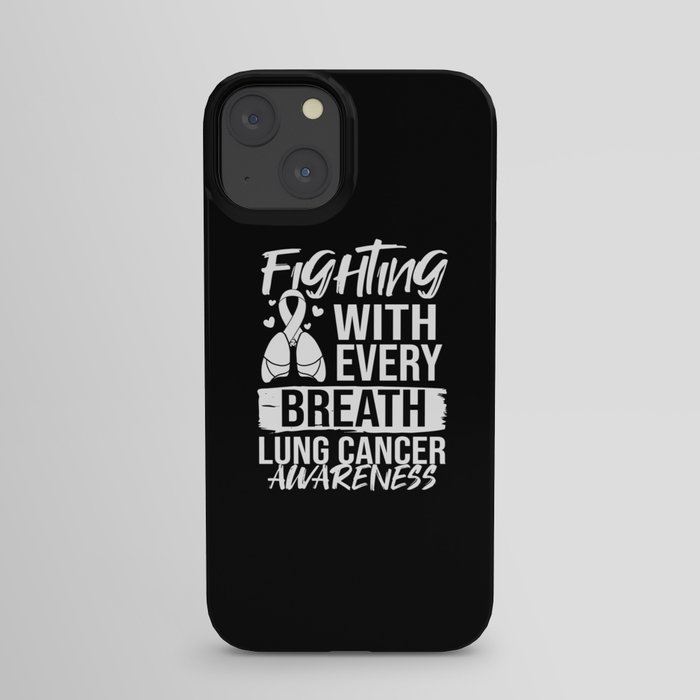 Lung Cancer Ribbon White Awareness Survivor iPhone Case