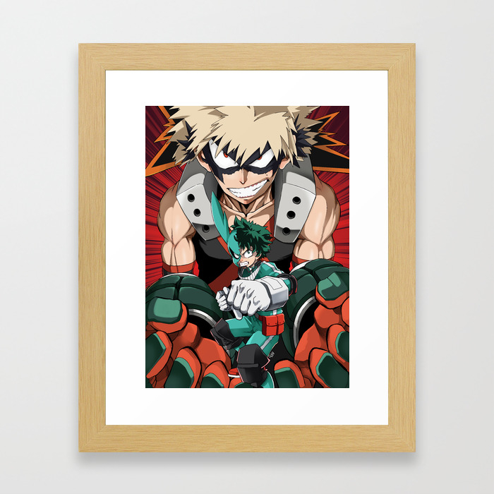 My Hero Academia Deku Vs Bakugou Art Print Framed Art Print By Atami Chan Society6