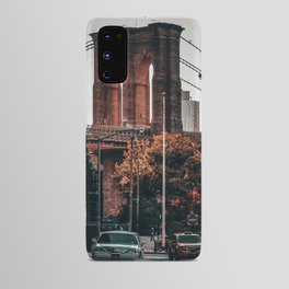 Brooklyn Bridge and Manhattan skyline at sunset in New York City Android Case