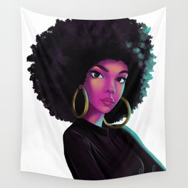 purple wave Wall Tapestry