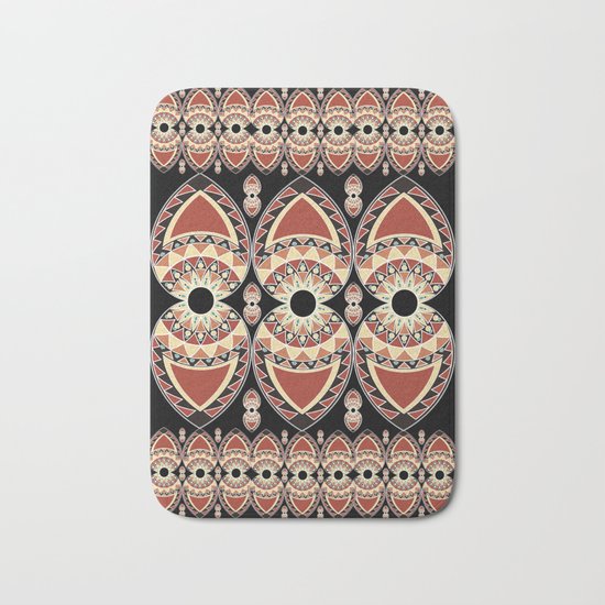 Ethnic petals. Pattern. Bath Mat