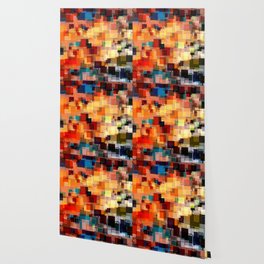 Multi color Square Geometrical Overlays Wallpaper
