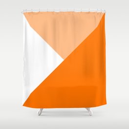 Orange Angles Shower Curtain
