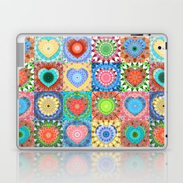 Colorful Mandala Love - Romantic Art by Sharon Cummings Laptop Skin