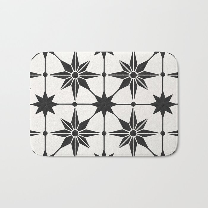 Starburst Mosaic – Black Bath Mat