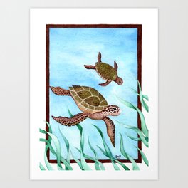 Mother Turtle Art Print
