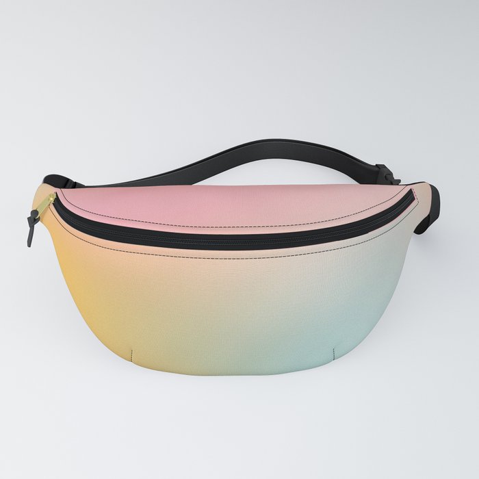 Orange Pink and Blue Mesh Blue Abstract Pattern Fanny Pack