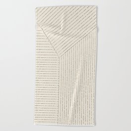 Lines (Cream & Chocolate) Beach Towel