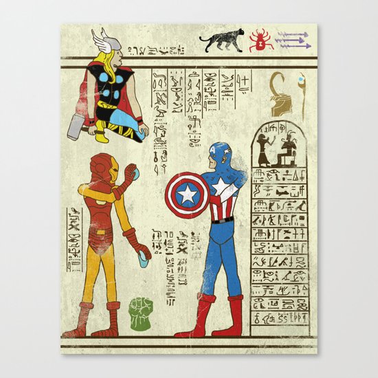 hero-glyphics: Avengers Canvas Print