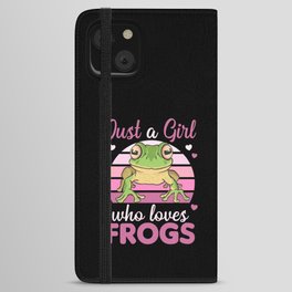 Frog Lovers Sweet Animals For Girls Pink iPhone Wallet Case
