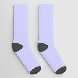 Lavender Blue Solid Color Popular Hues Patternless Shades of Blue Collection - Hex #CCCCFF Socks