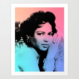 Dorothy Dandridge in Pastel Color Art Print