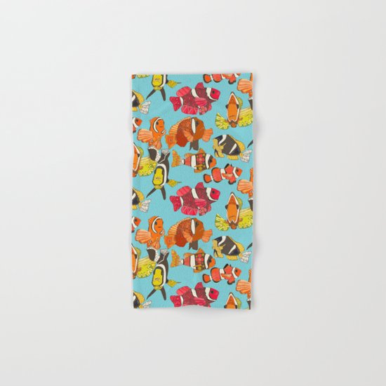clownfish blue Hand & Bath Towel