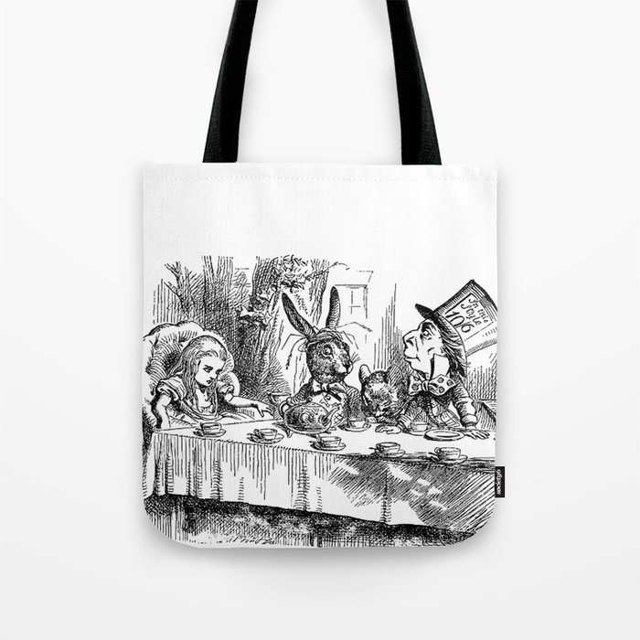 Alice in Wonderland Tote Bag Coloured Print Double Side Gift Carry Bag Shop 