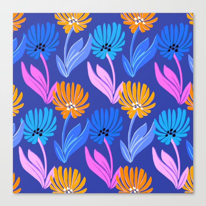 Rainbow Wildflower Floral Pattern Carry-All Pouch by Modern
