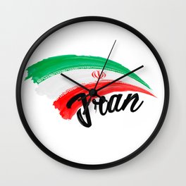 Iran flag Wall Clock