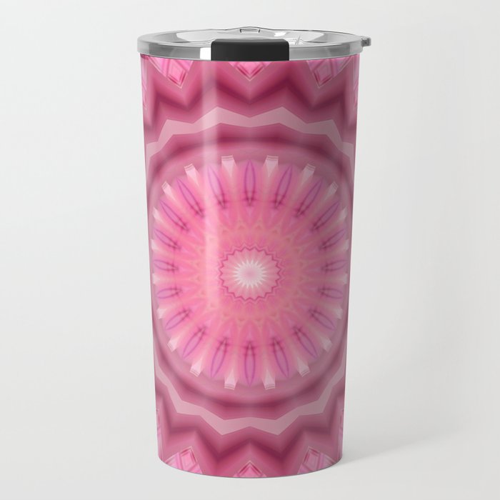Mandala pink and white no. 2 Travel Mug