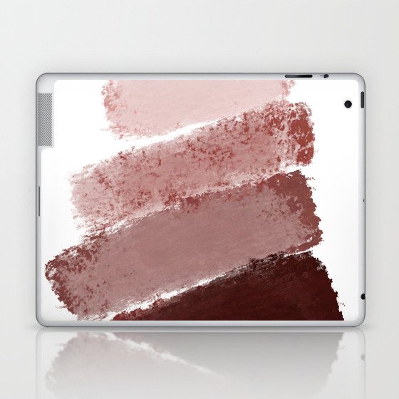 Abstract Brush Strokes in Shades of Brown Laptop & iPad Skin