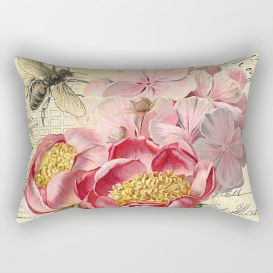 Vintage Flowers #20 Rectangular Pillow