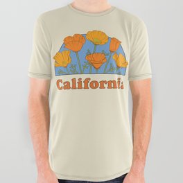California Poppies All Over Graphic Tee