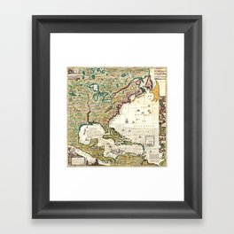Map of the British Empire in America 1773  Framed Art Print