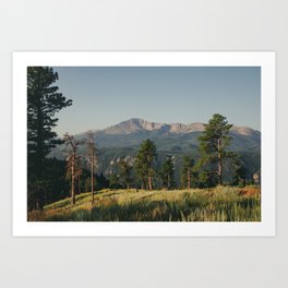 Summer Morning View of Pikes Peak Art Print