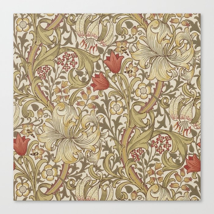 William Morris Golden Lily John Henry Dearle Canvas Print By