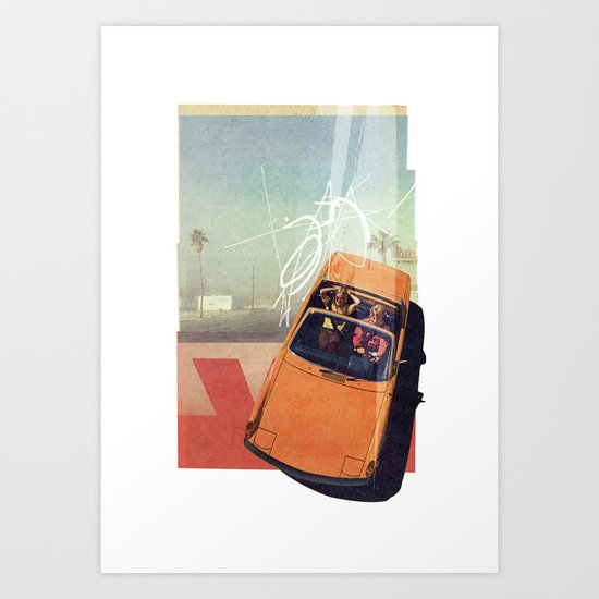 Getaway Car | Collage Art Print