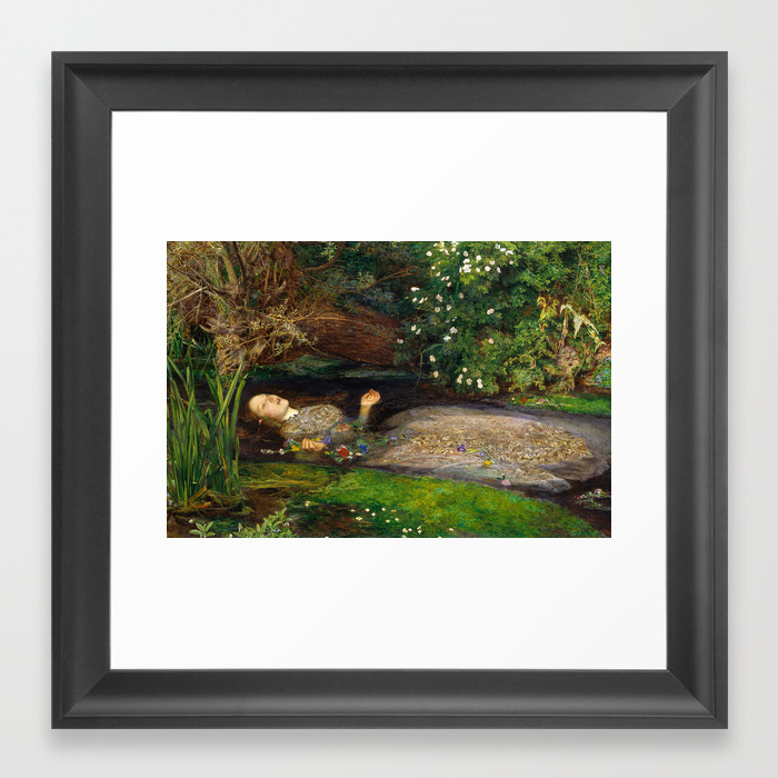 Ophelia Painting By John Everett Millais Framed Art Print By