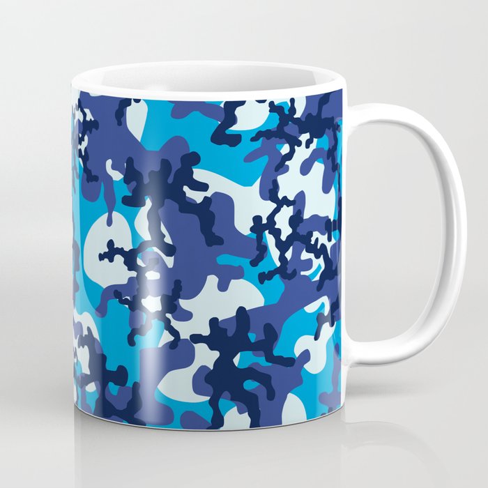 Blue Camouflage Print Cool Trendy Camo Pattern Coffee Mug