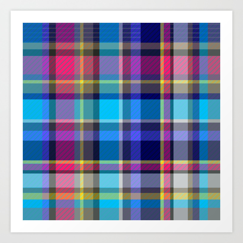 Navy Blue Pink Tartan Plaid Art Print By Aliensrich Society6 Pink tartan seamless vector patterns. navy blue pink tartan plaid art print