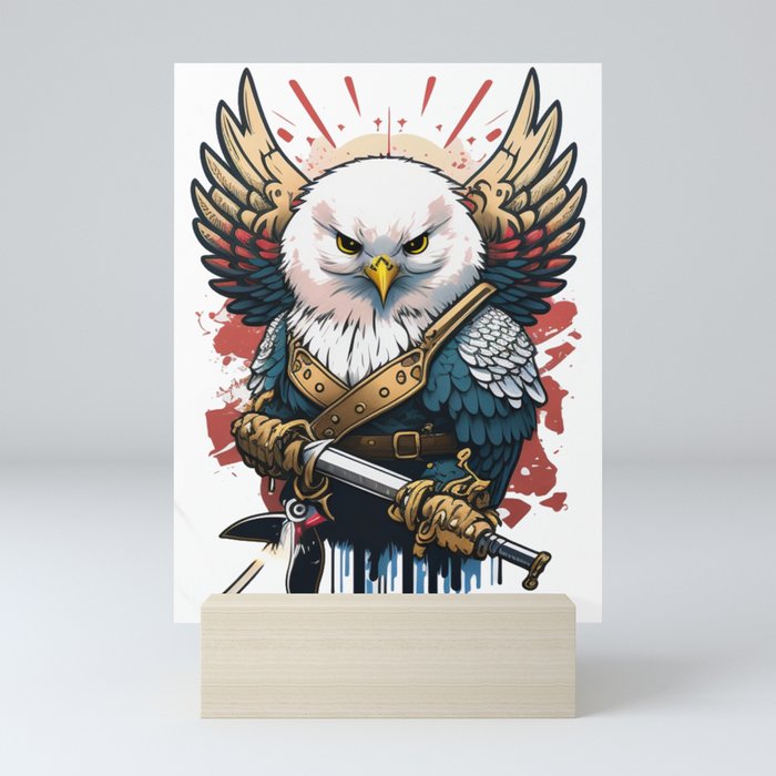 The Eagle with a Samurai Sword Mini Art Print