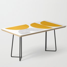 Large yellow mid-century modern shapes Coffee Table