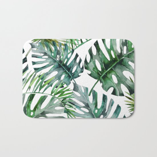 Monstera Overload Bath Mat