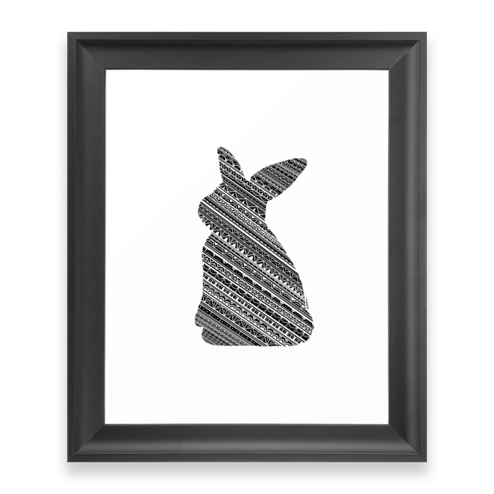 Mandala Bunny Rabbit Framed Art Print by thisgirljay